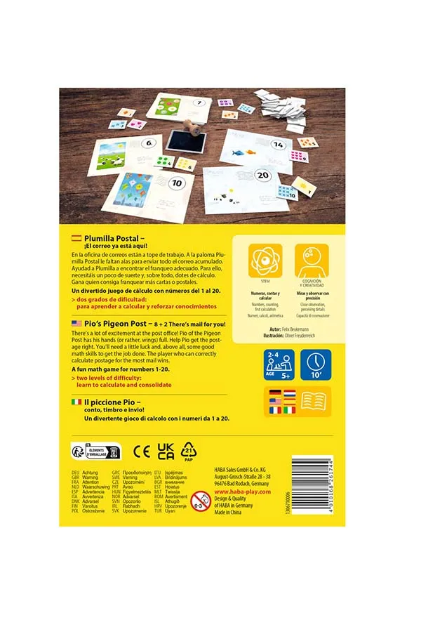Juego Plumilla Postal- HABA +5 - Imagen 2